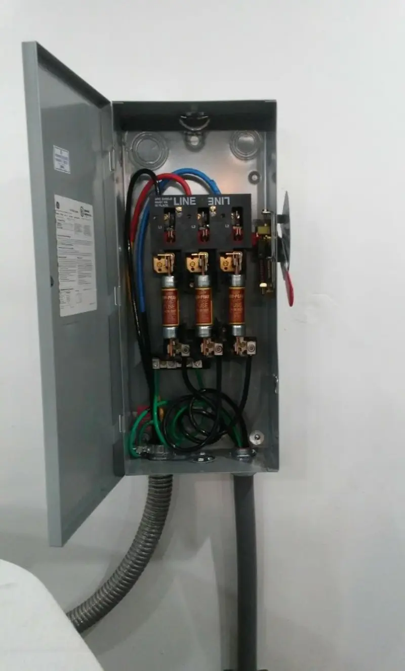 Three-phase disconnect switch installed for Electrical Wiring & Rewiring in Lake Shore