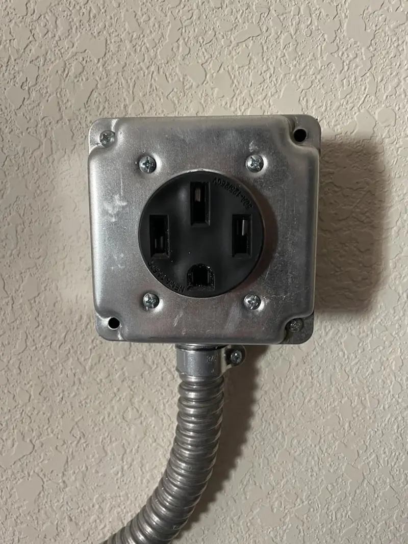 NEMA 14-50 outlet installed for Smart Home Electrical in Lake Shore